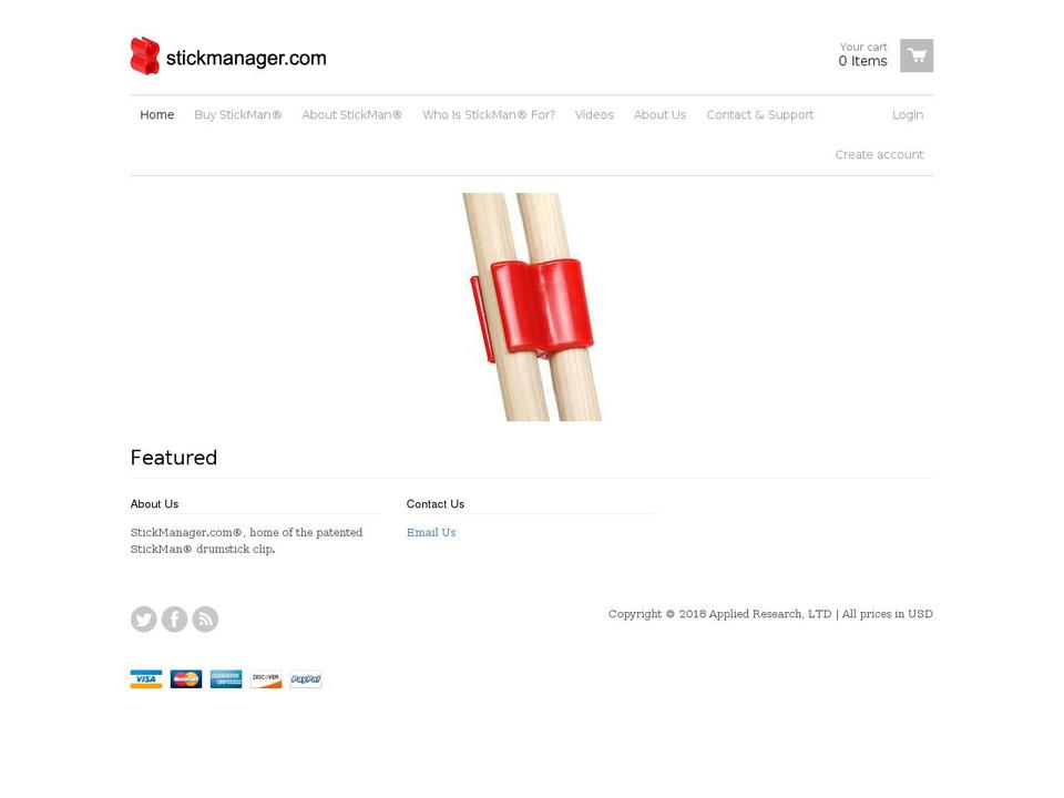 stickmanager.com — Shopify storefront screenshot