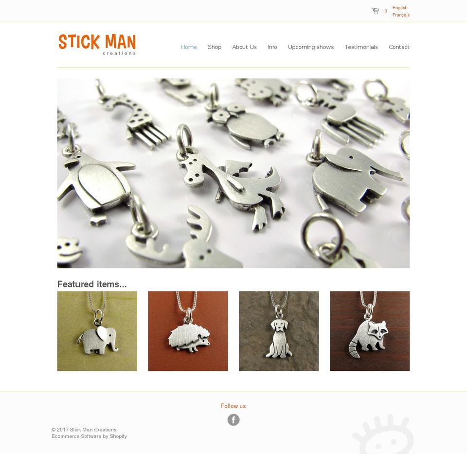 stickmancreations.com shopify website screenshot