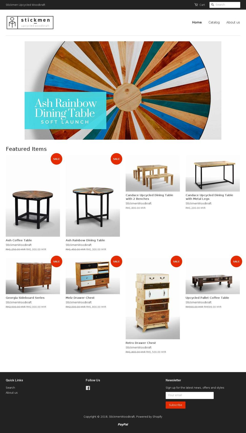 stickmenwoodkraft.com — Shopify storefront screenshot