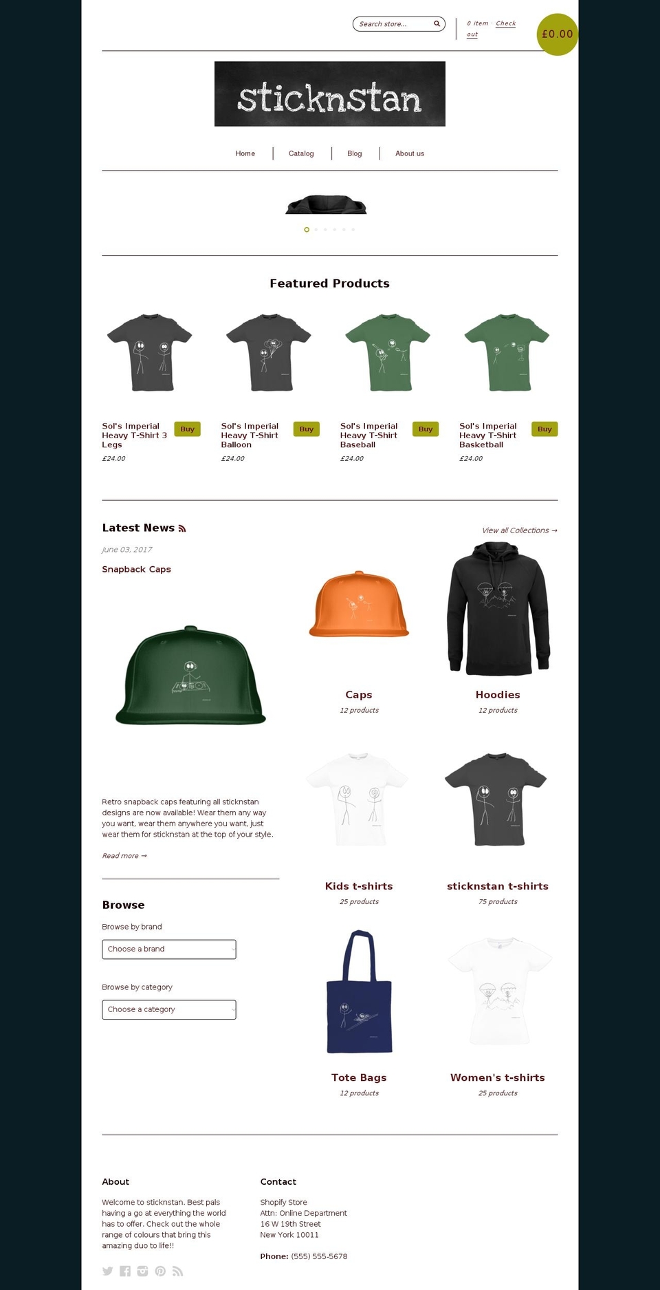 sticknstan.com shopify website screenshot