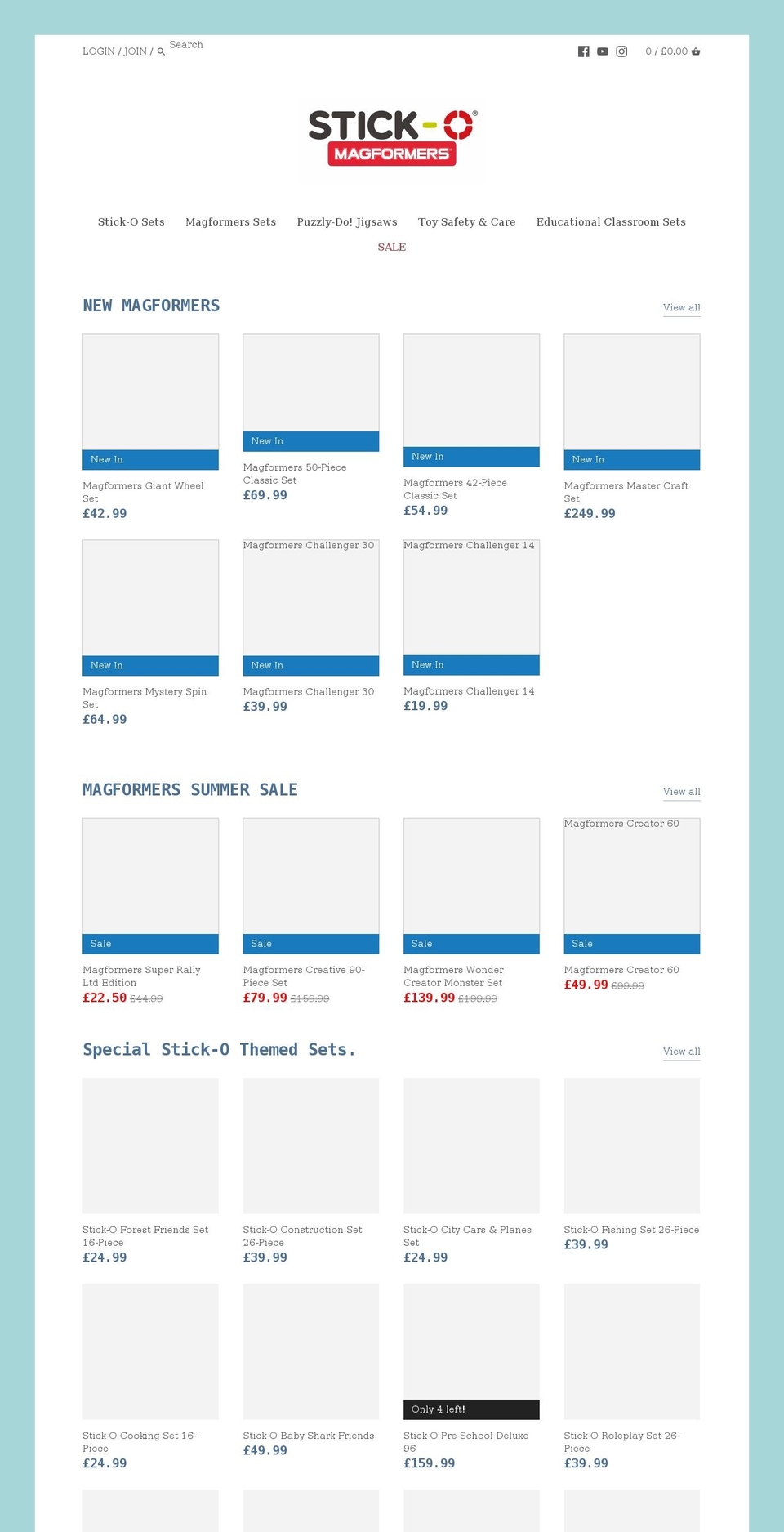 sticko.co.uk shopify website screenshot