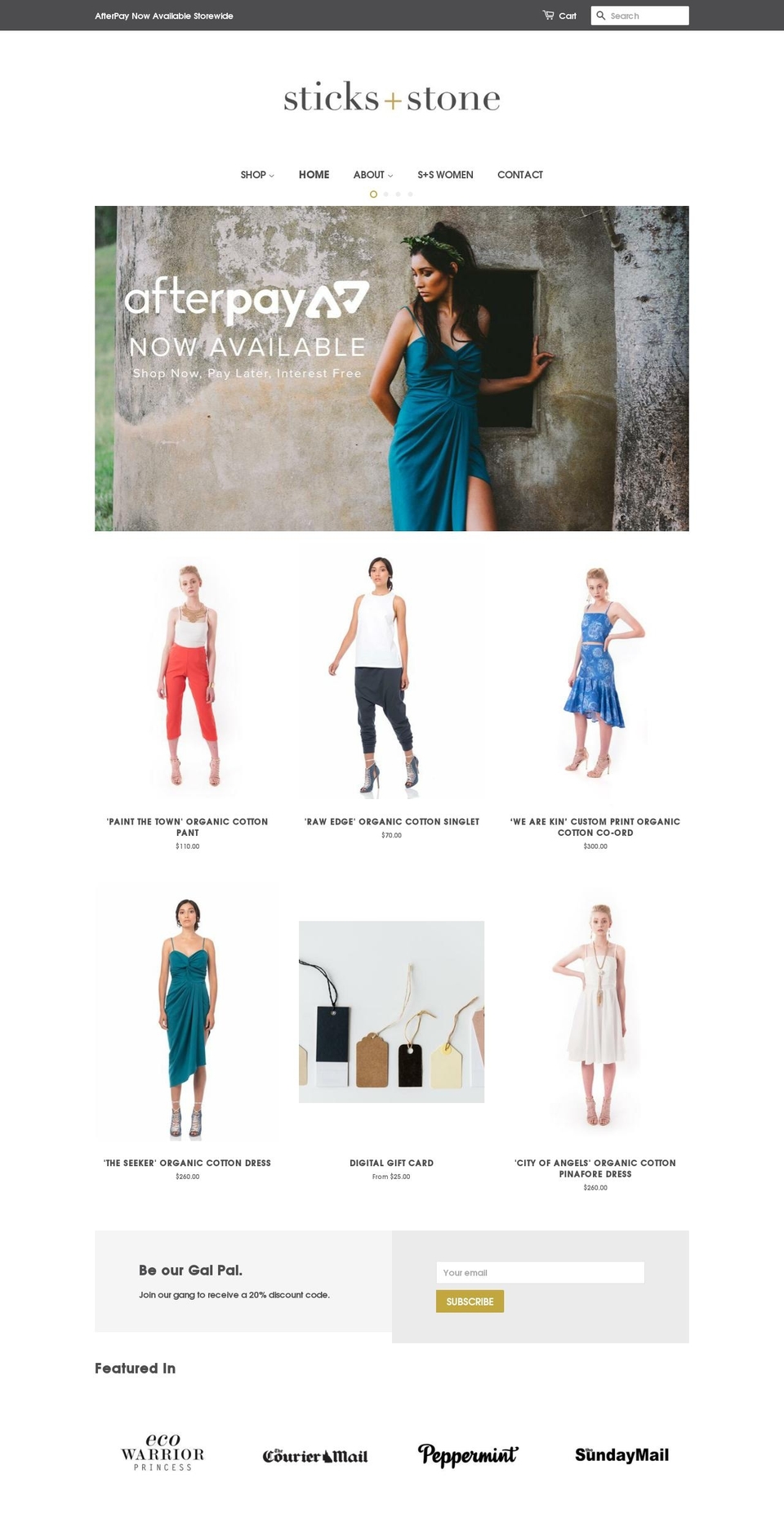 sticksandstone.com — Shopify storefront screenshot