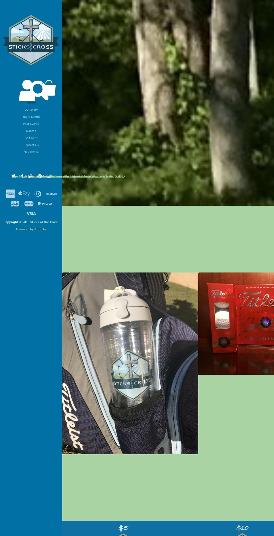 sticksofthecross.com — Shopify storefront screenshot