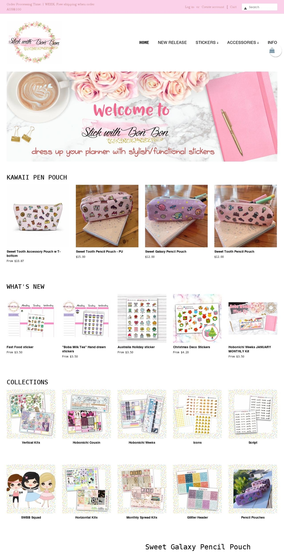 stickwithbonbon.com shopify website screenshot