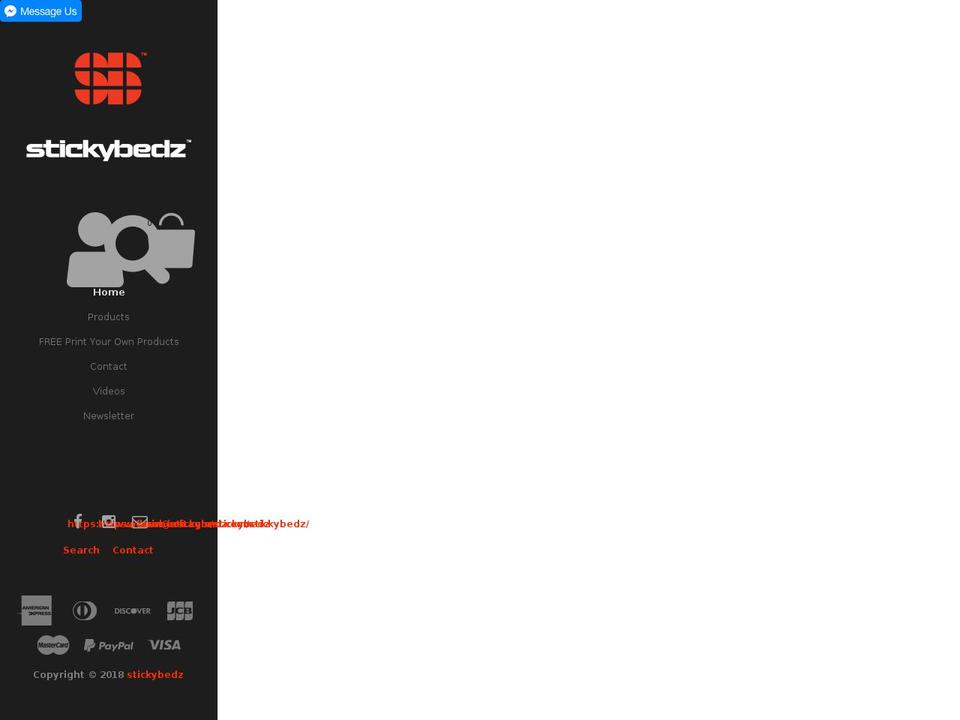 stickybedz.com shopify website screenshot