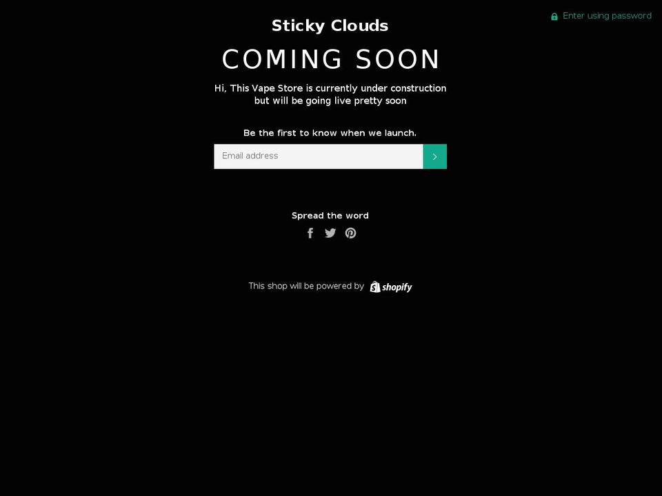 stickyclouds.com — Shopify storefront screenshot