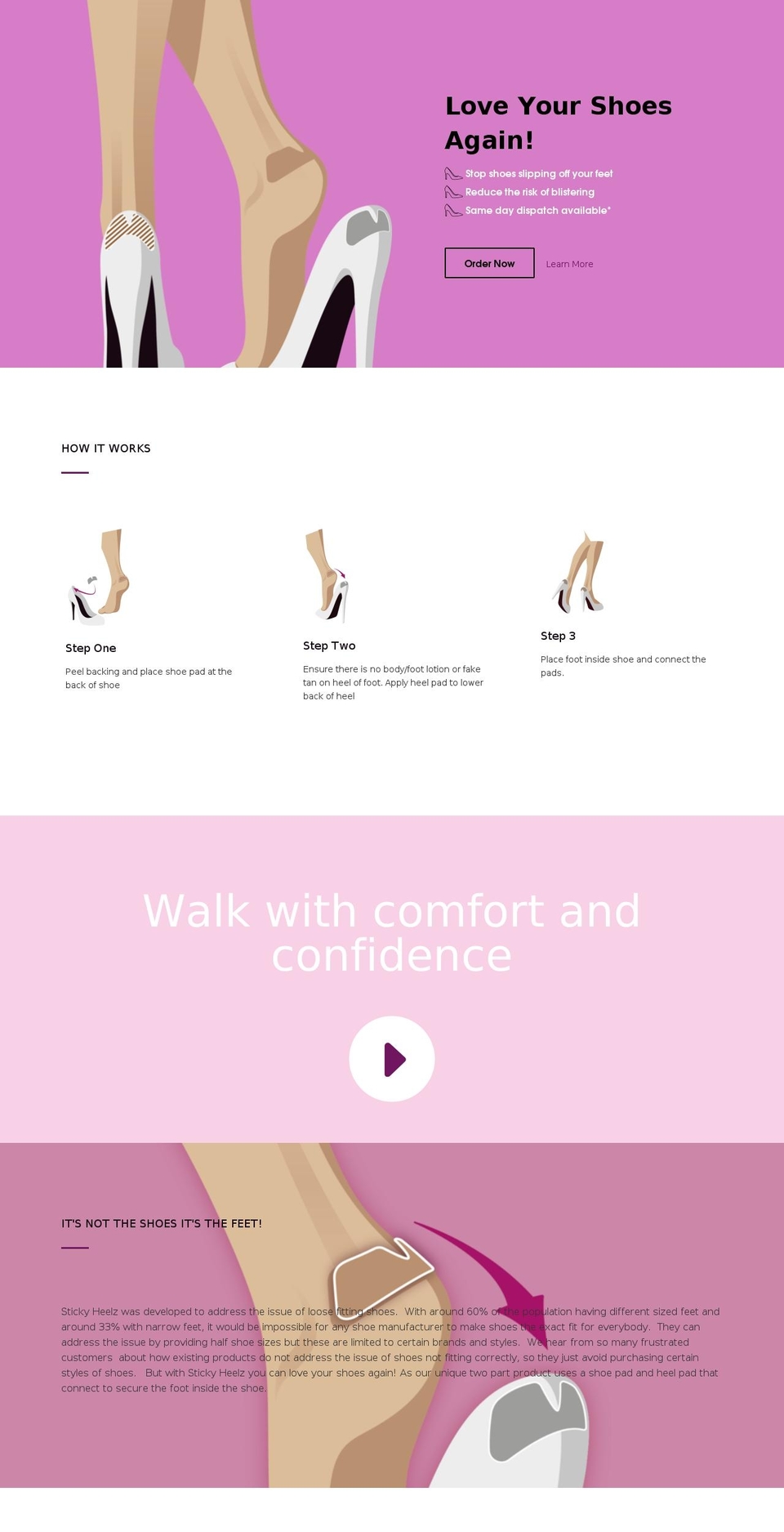 stickyheelz.com shopify website screenshot