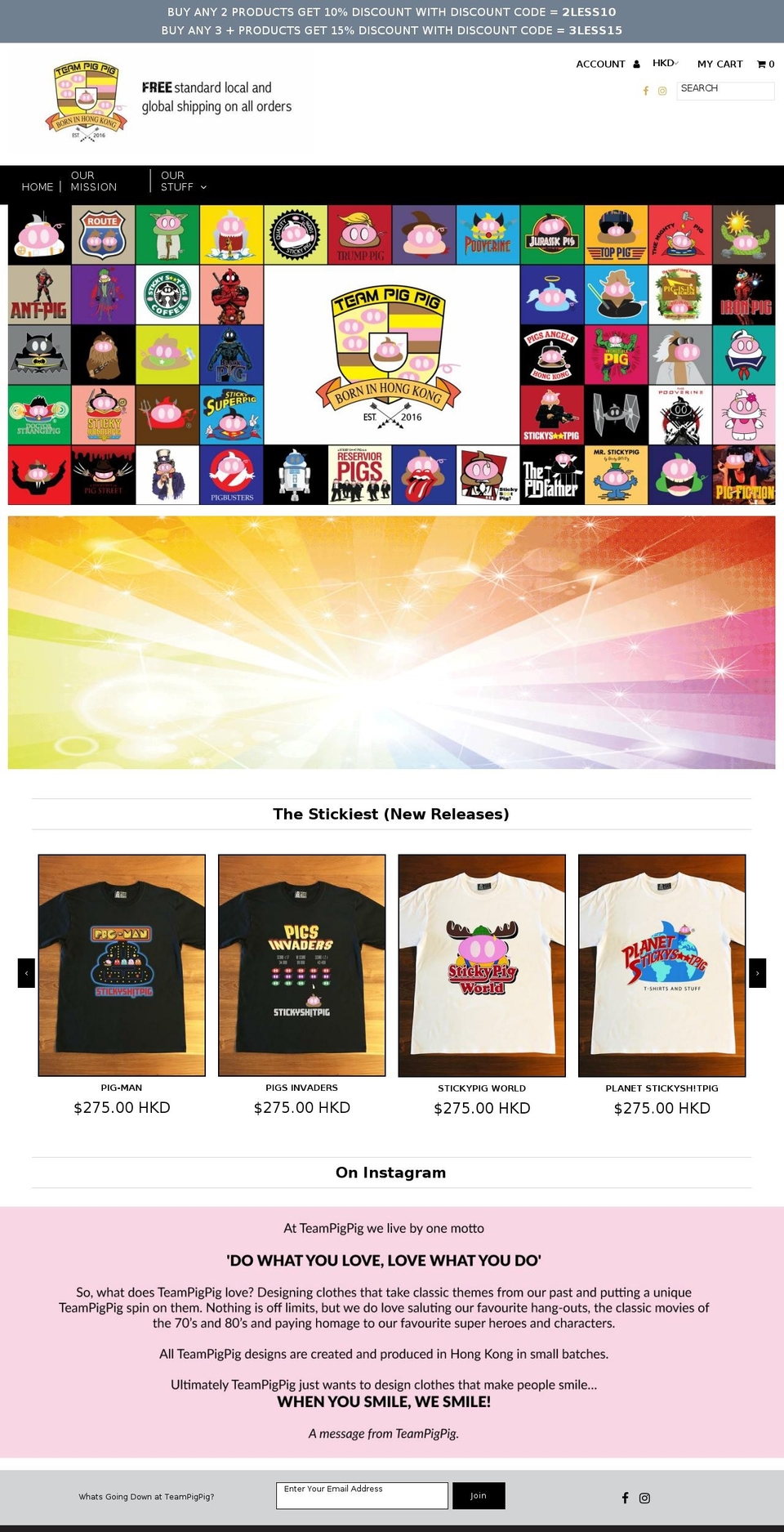 stickypoopoopig.com — Shopify storefront screenshot