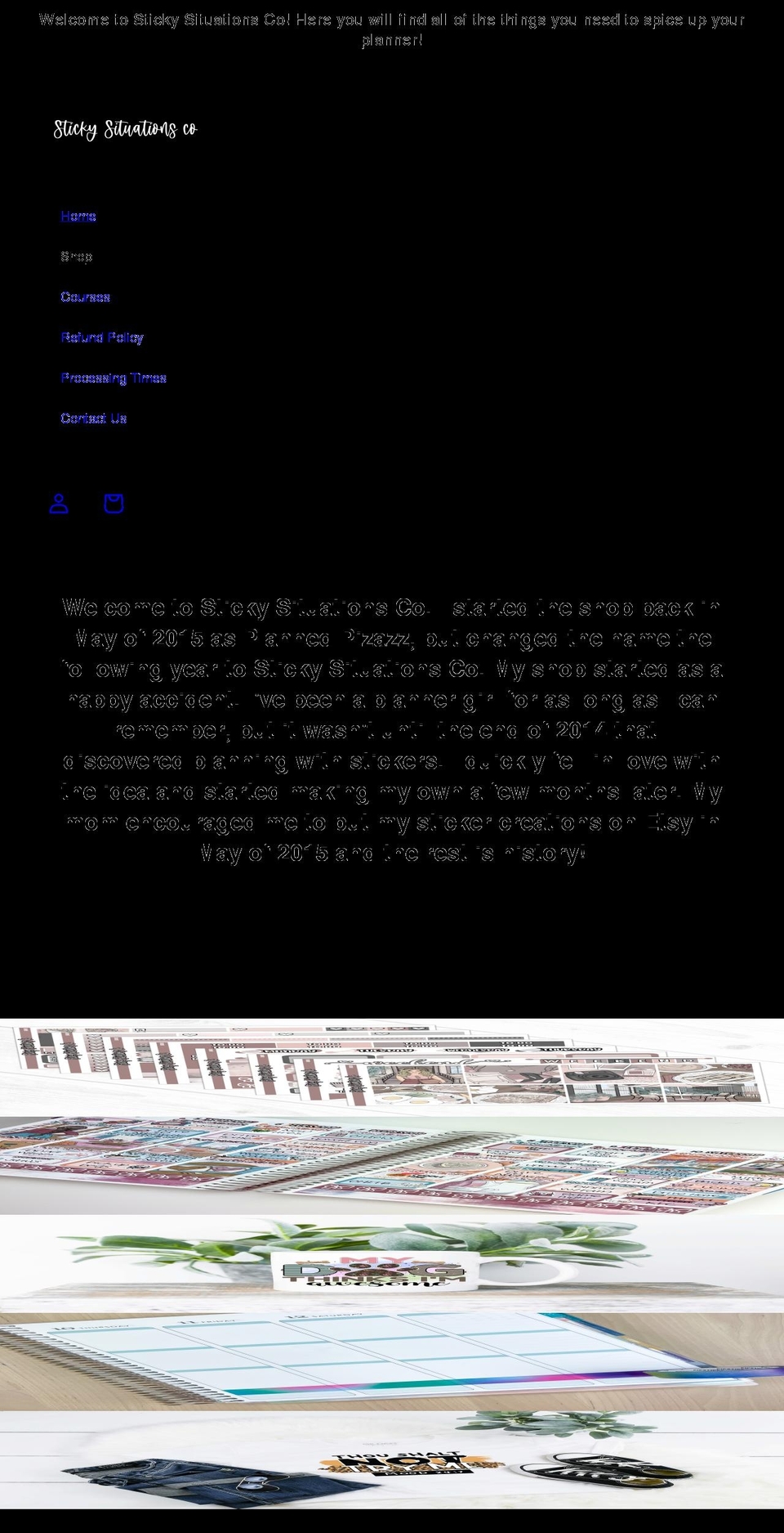 stickysituationsco.com — Shopify storefront screenshot
