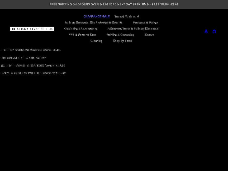 stickystuffstore.com shopify website screenshot