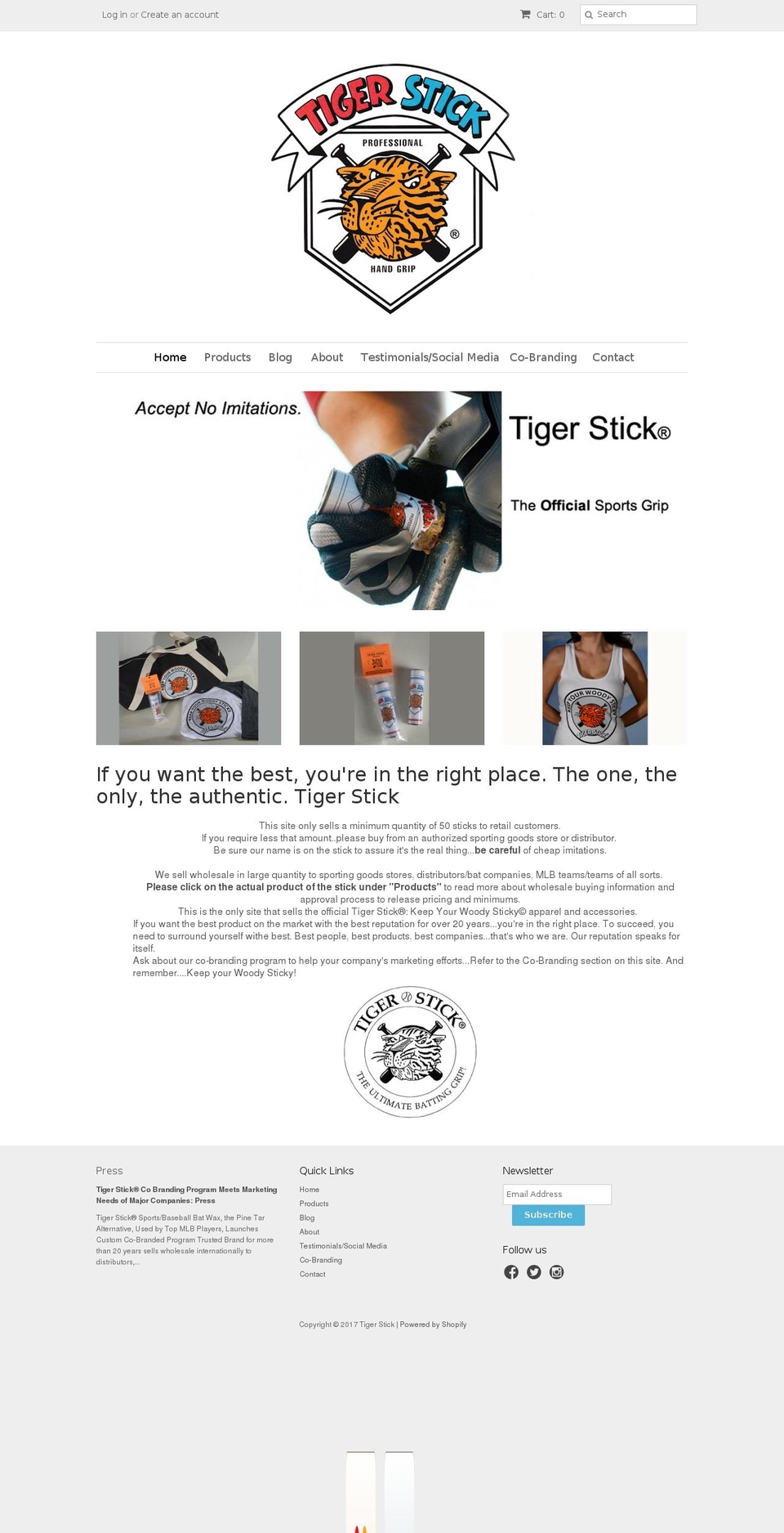 stickywoody.com shopify website screenshot