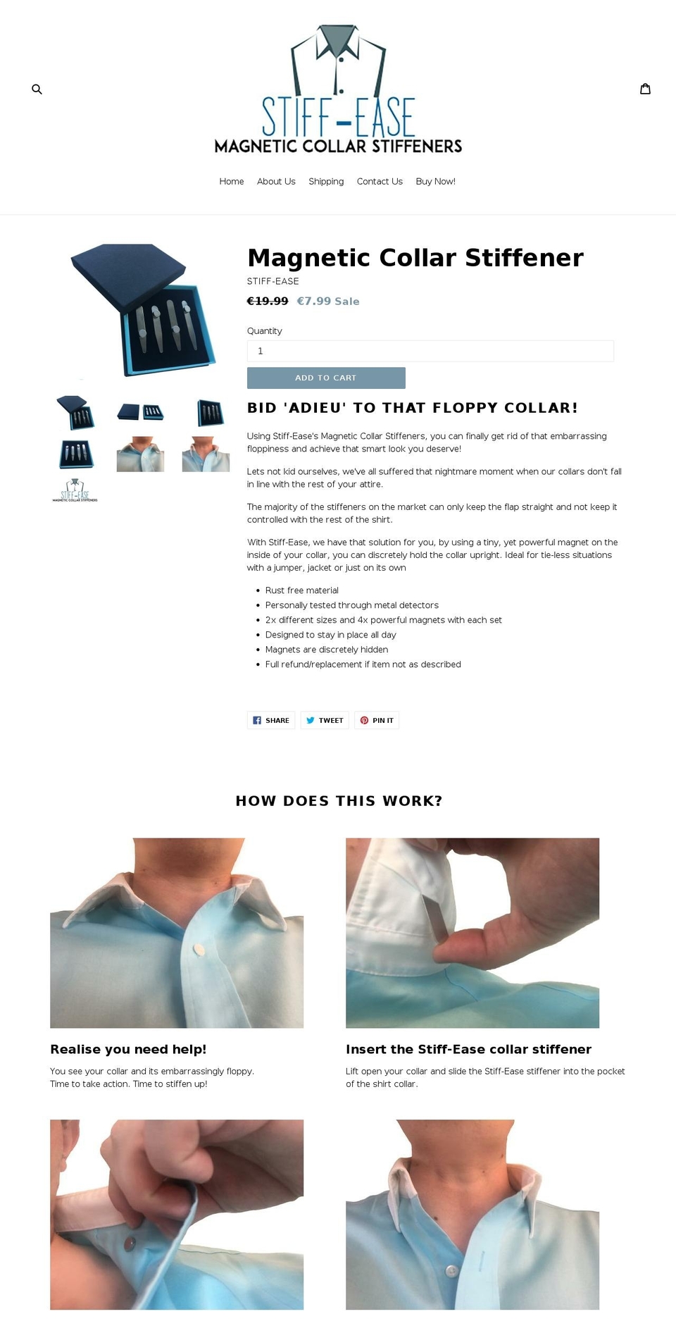 stiff-ease.com — Shopify storefront screenshot