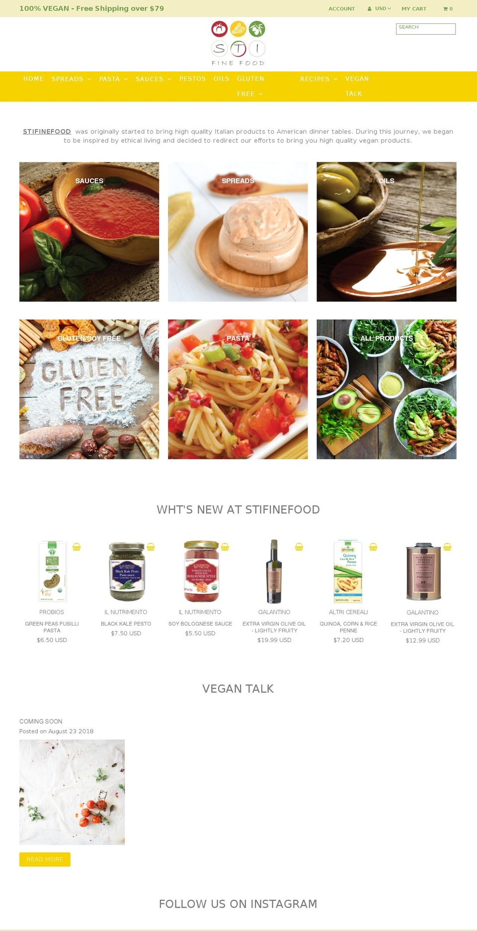 stifinefood.com shopify website screenshot
