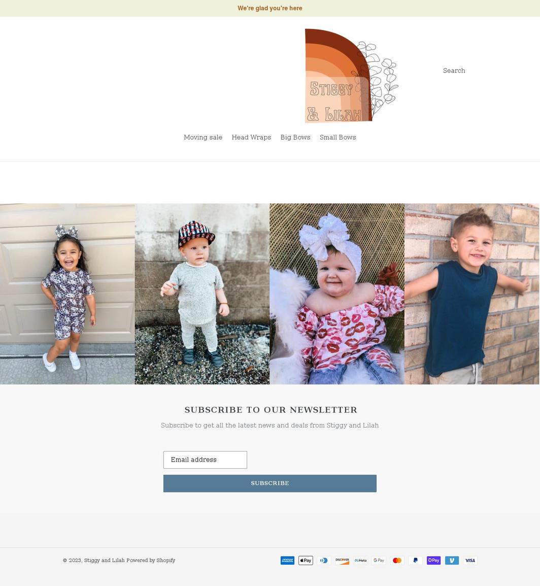 stiggyandlilah.com shopify website screenshot