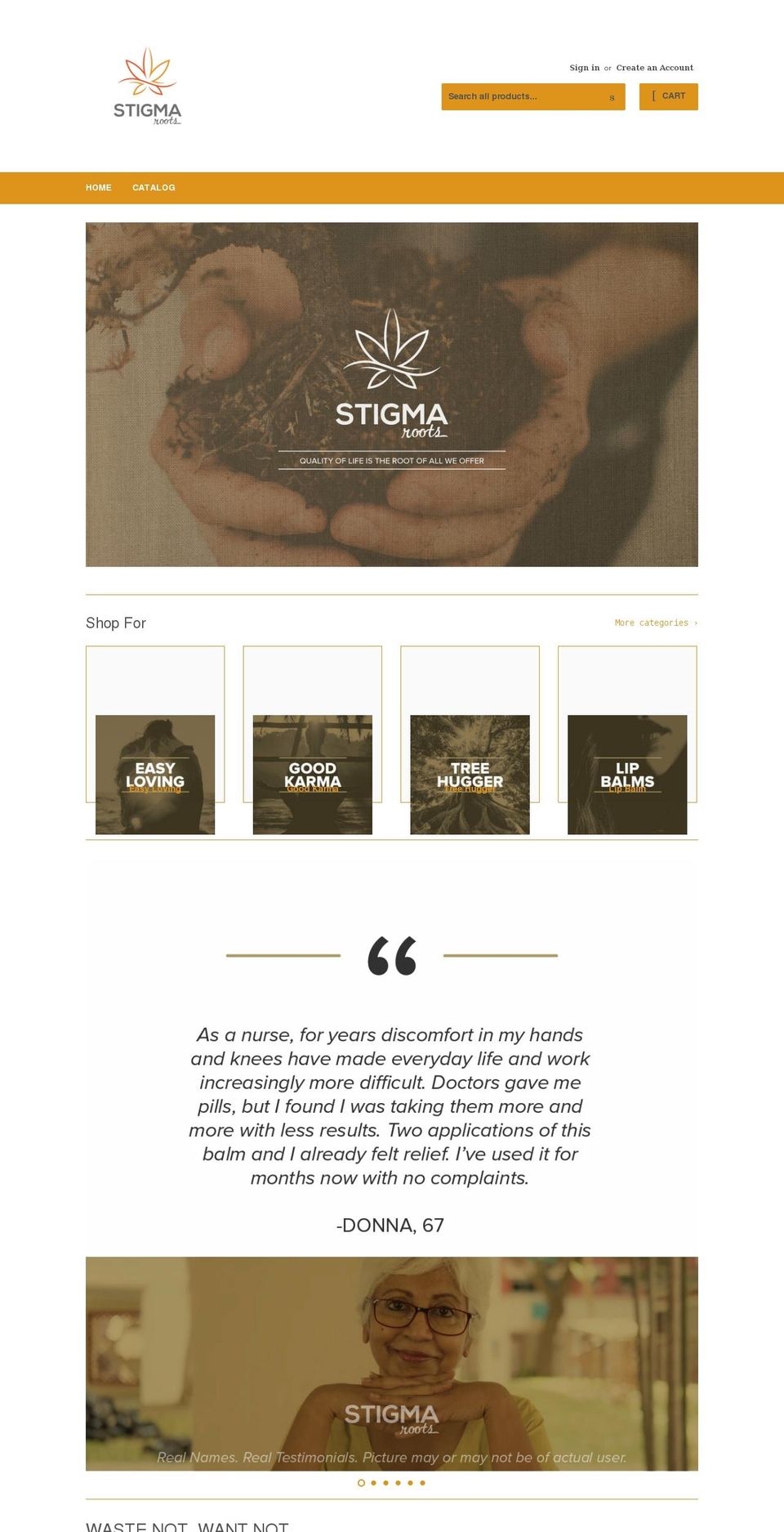 stigmaroots.com shopify website screenshot