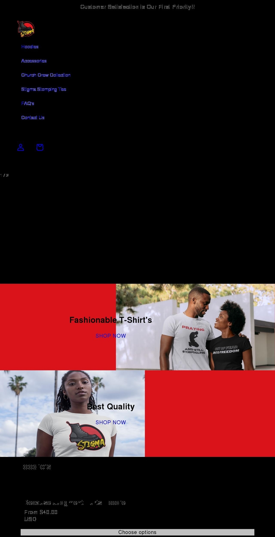 stigmastomping.com shopify website screenshot