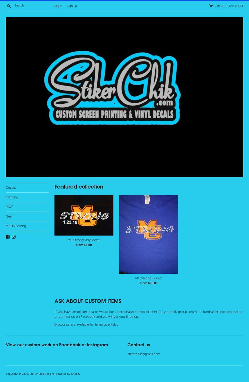 stikerchik.com — Shopify storefront screenshot