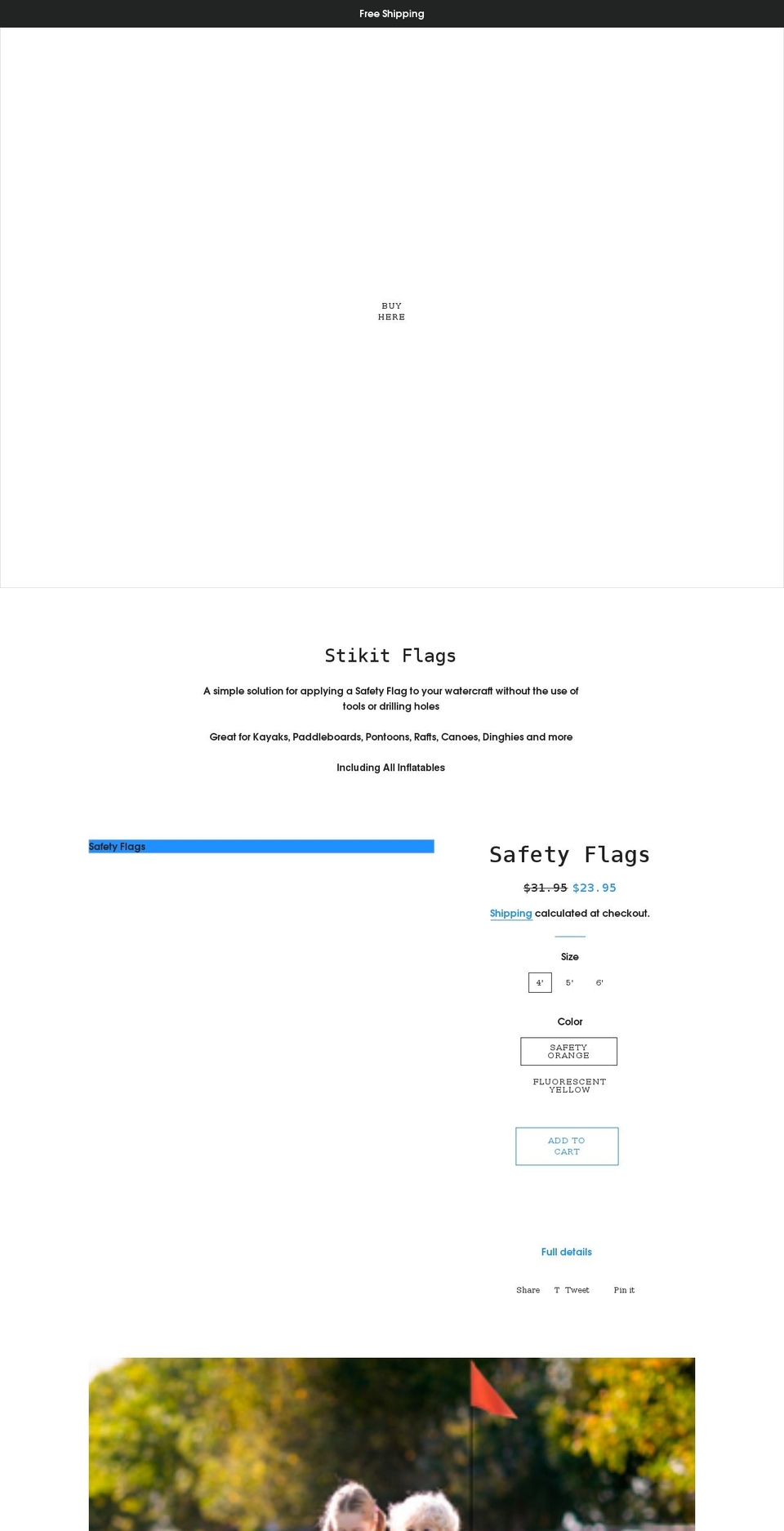 stikitflags.com shopify website screenshot