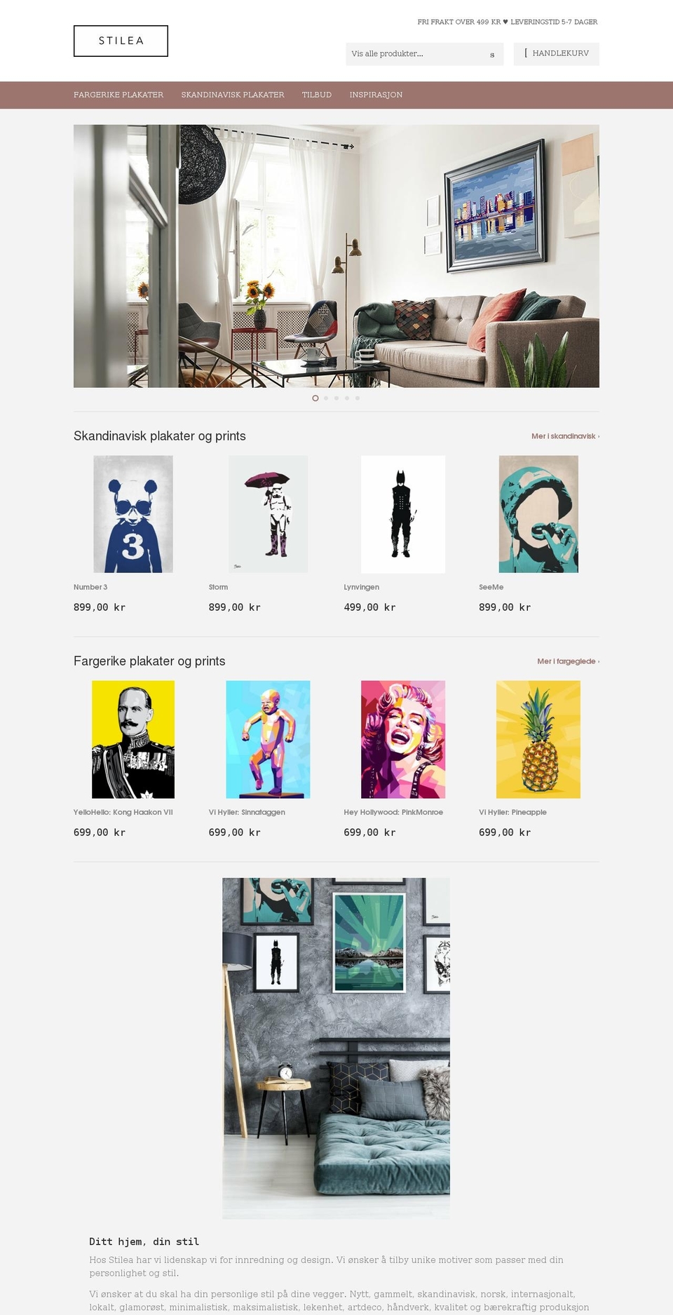 stilea.no shopify website screenshot