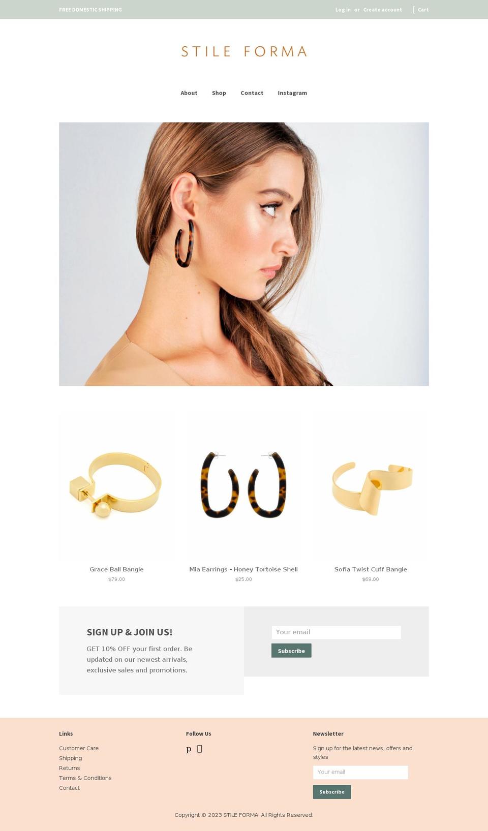 stileforma.com shopify website screenshot