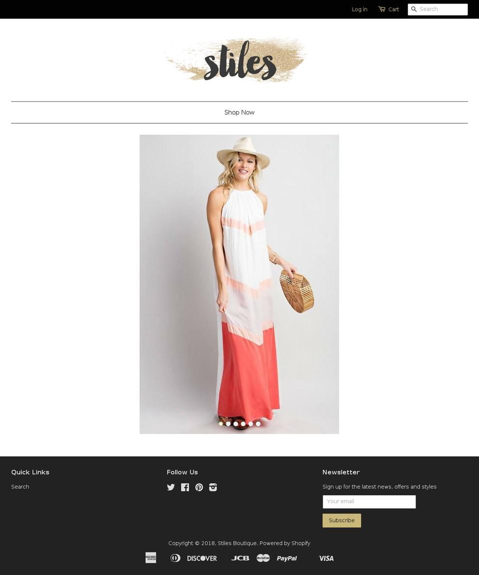 stiles.boutique shopify website screenshot