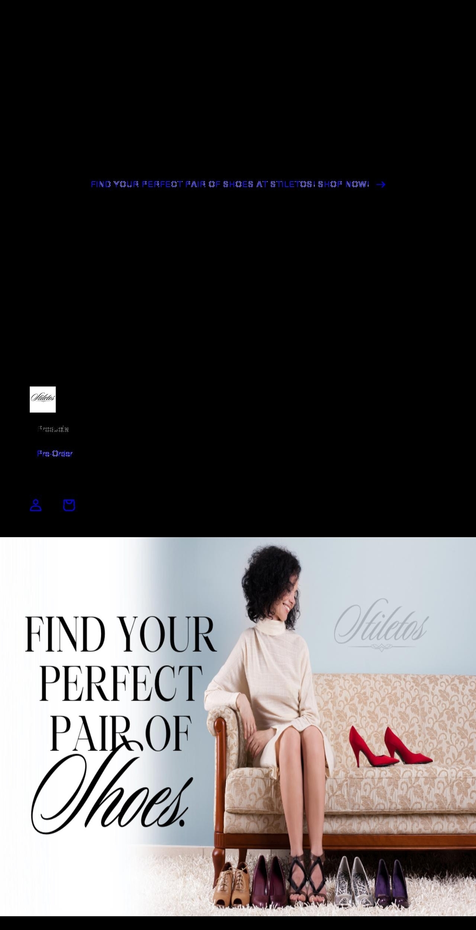 stiletos.net shopify website screenshot