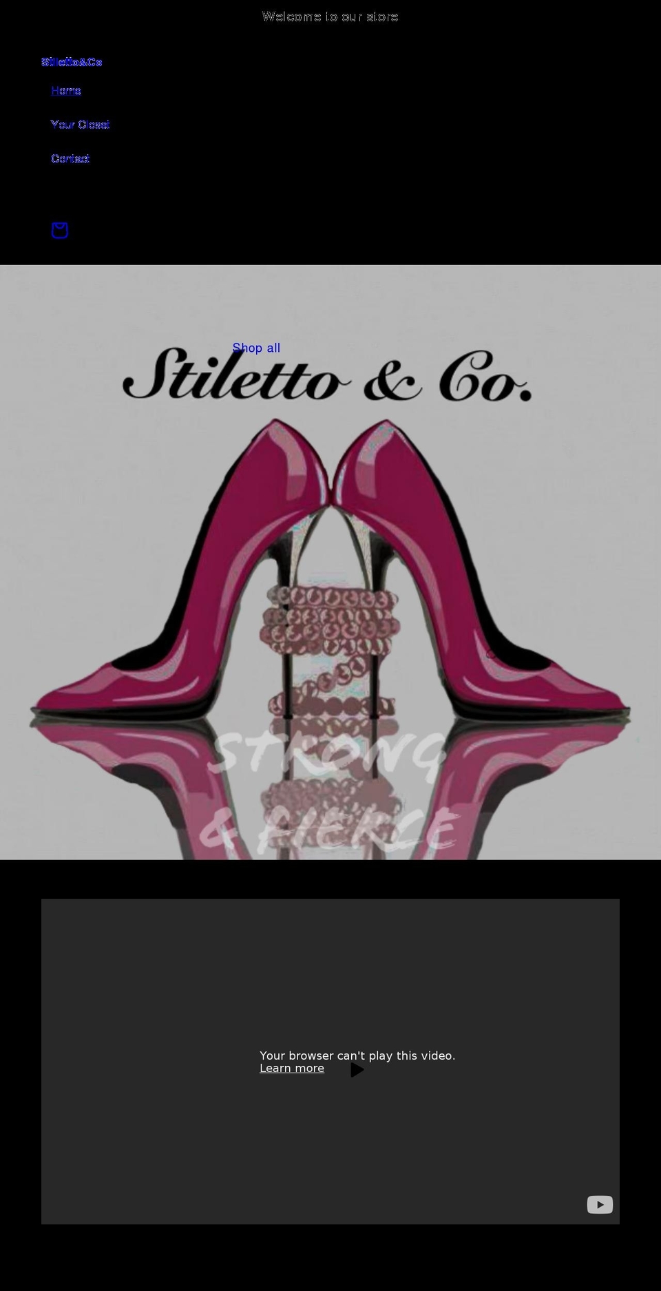 stilettoco.com shopify website screenshot