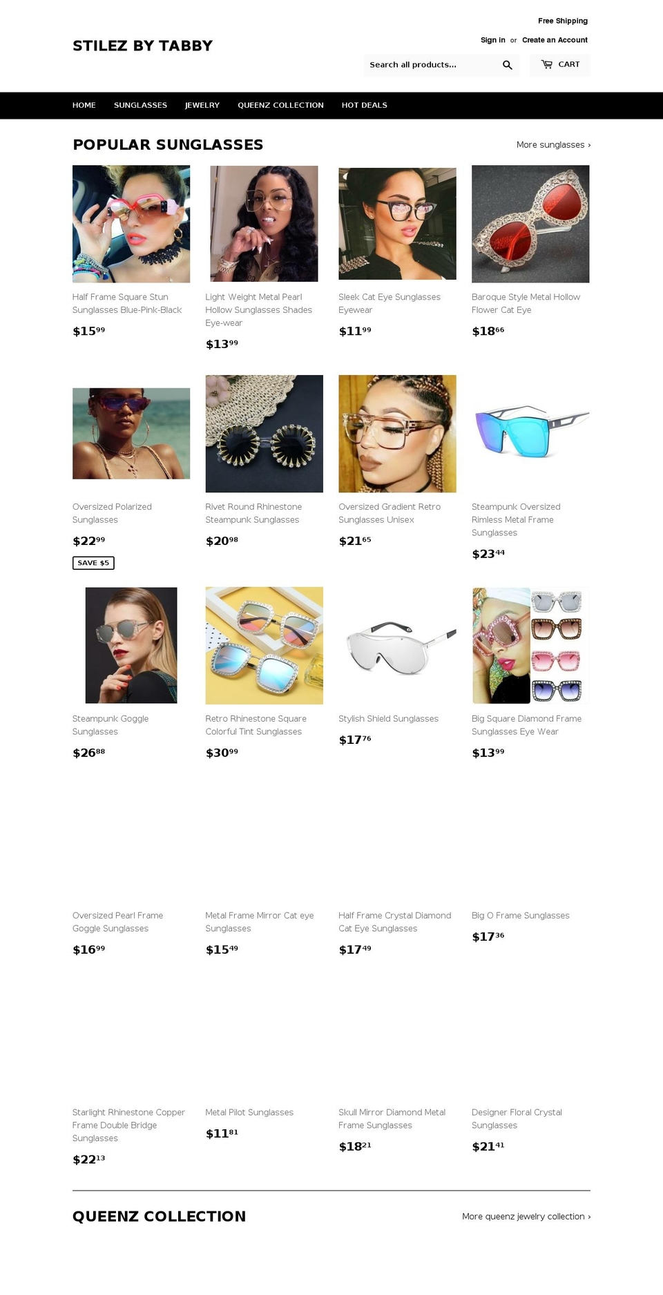 stilezbytabby.com — Shopify storefront screenshot