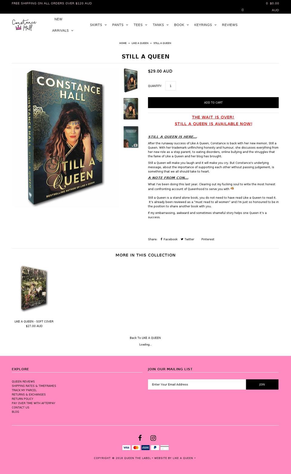 stillaqueen.com — Shopify storefront screenshot