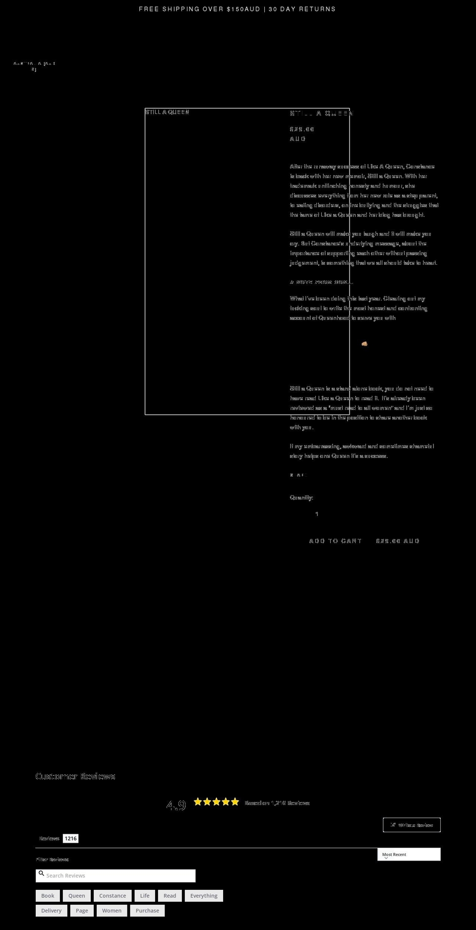 stillaqueen.net shopify website screenshot
