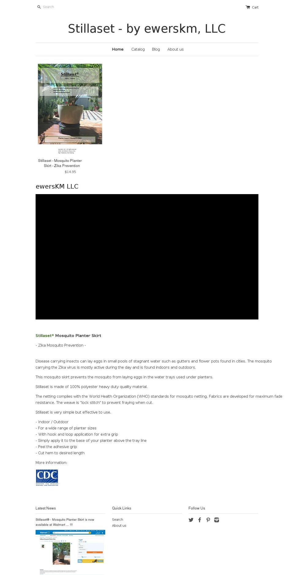 stillasetmosquito.com shopify website screenshot