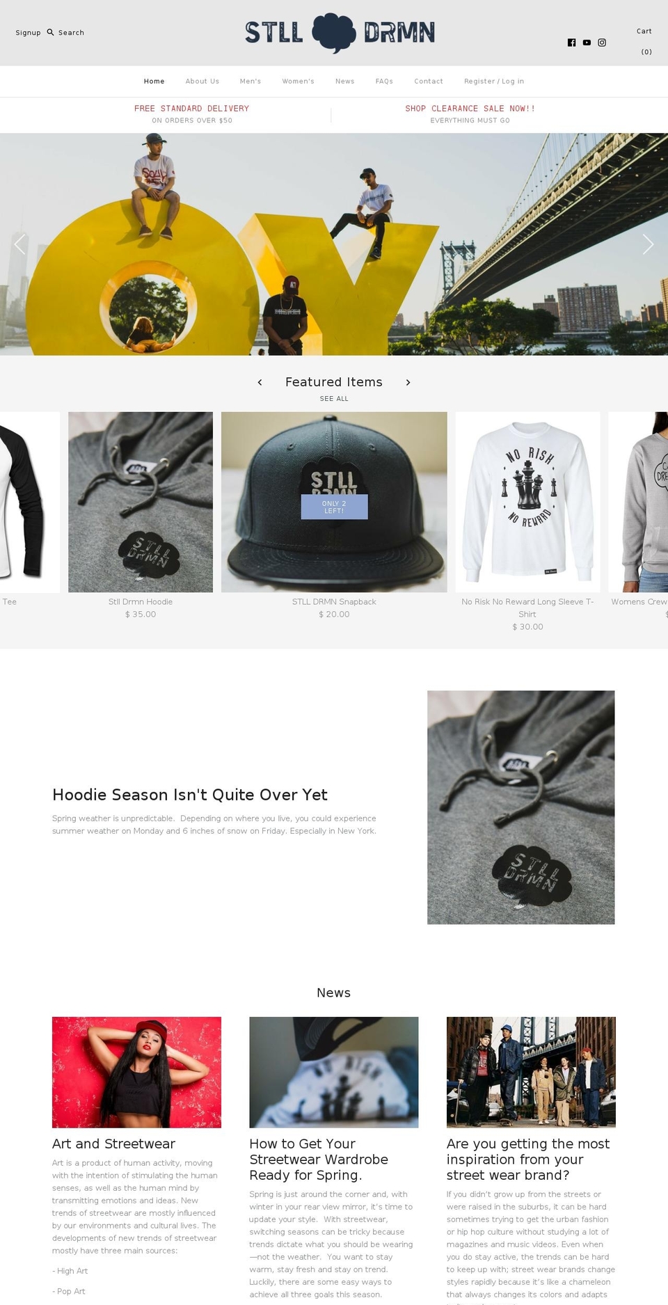 stilldreamin.net shopify website screenshot