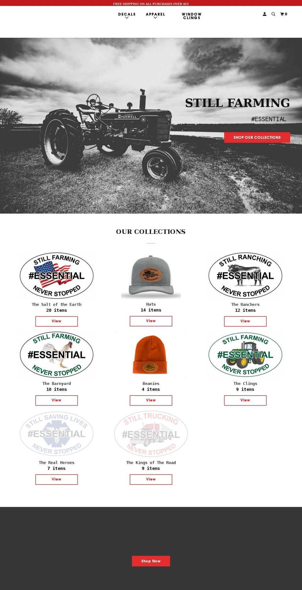 stillfarming.net shopify website screenshot