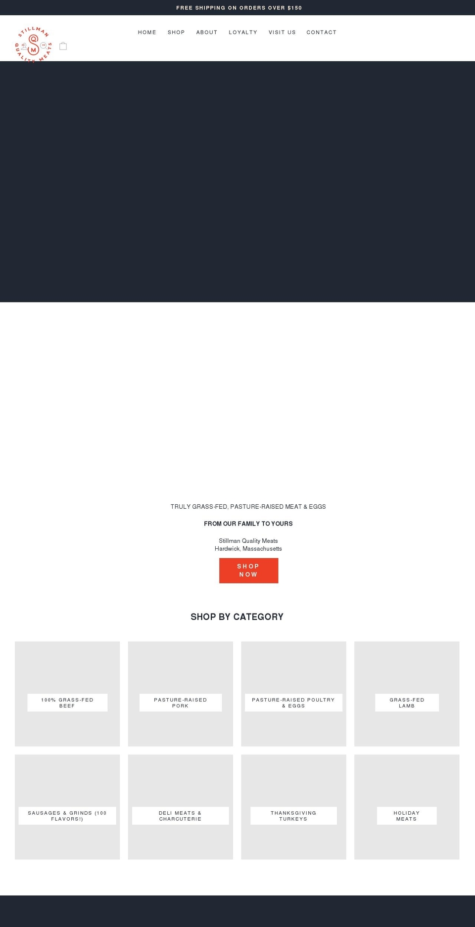 stillmanqualitymeats.com shopify website screenshot