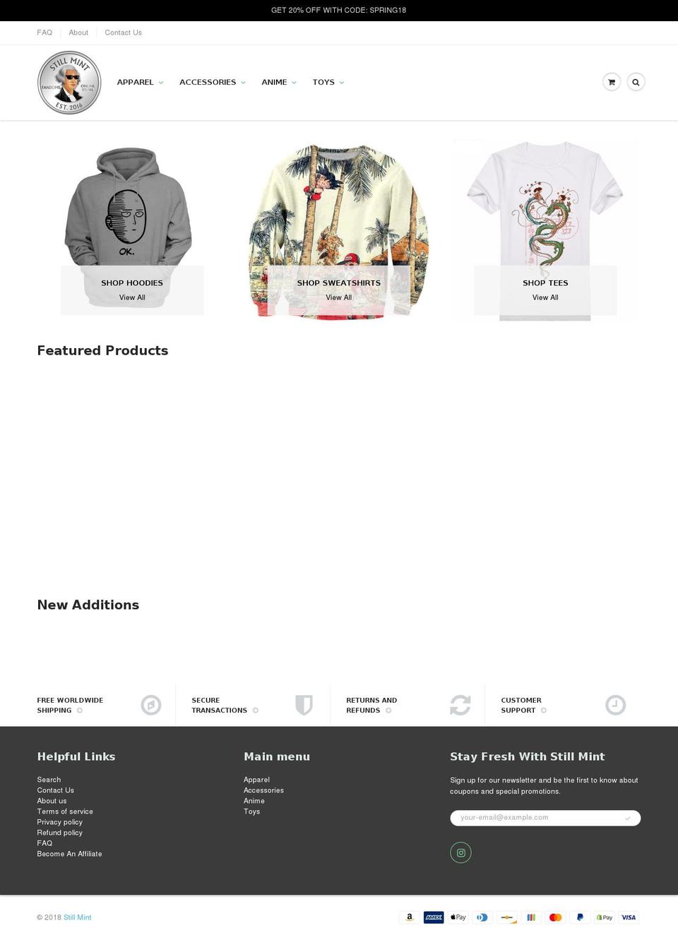 stillmint.com — Shopify storefront screenshot