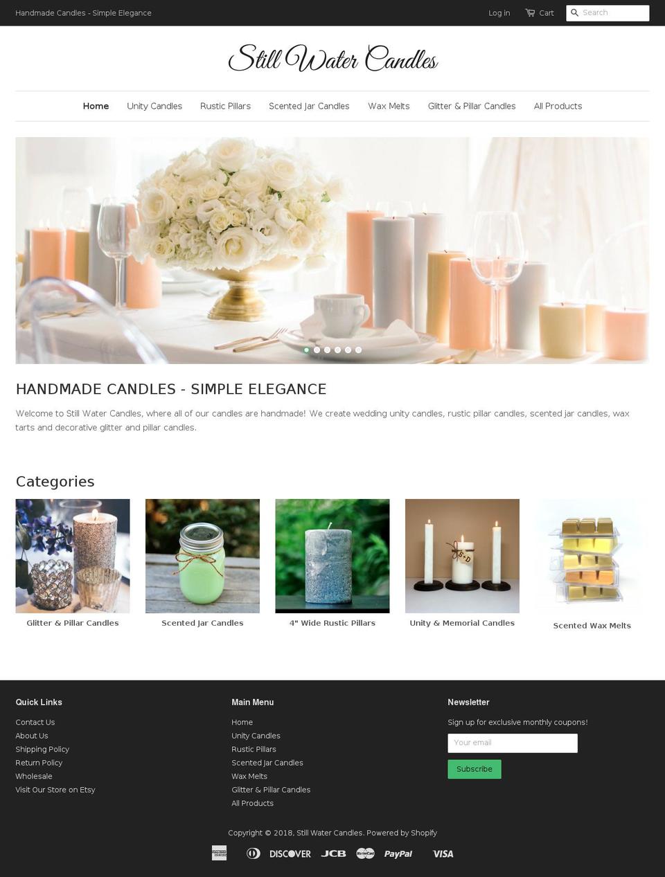 stillwatercandle.com shopify website screenshot