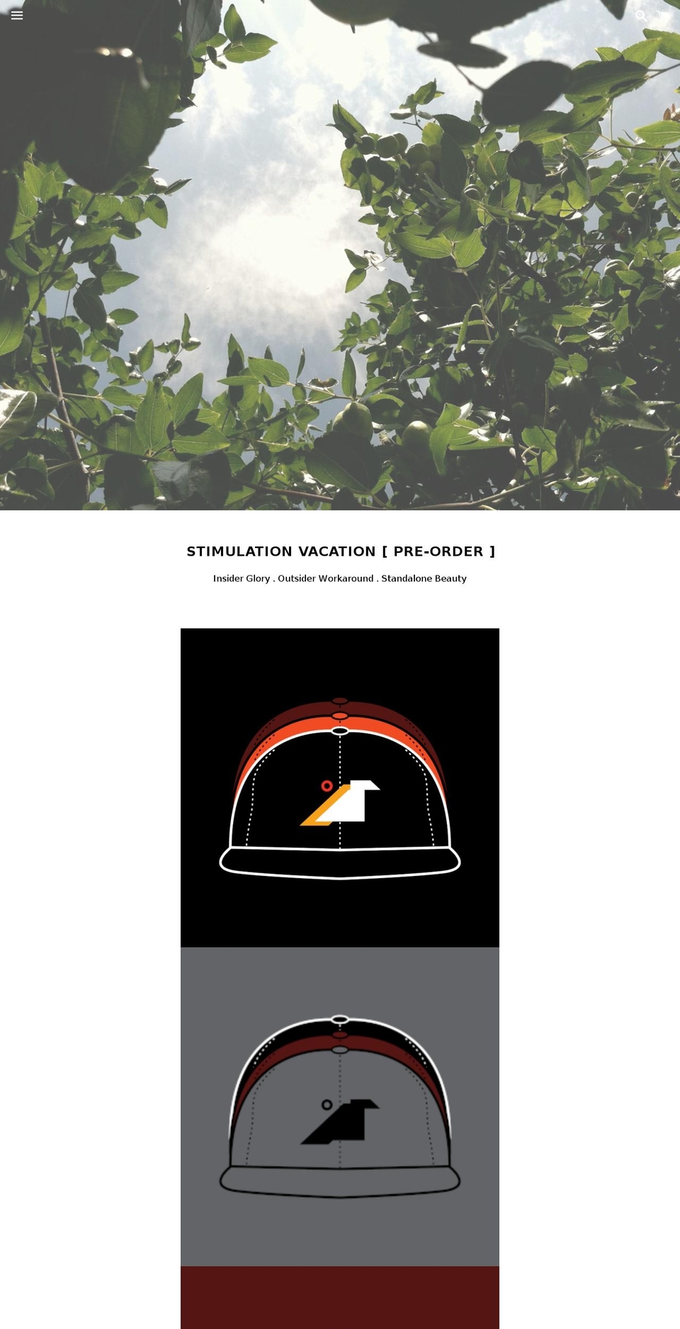 stimulationvacation.com — Shopify storefront screenshot
