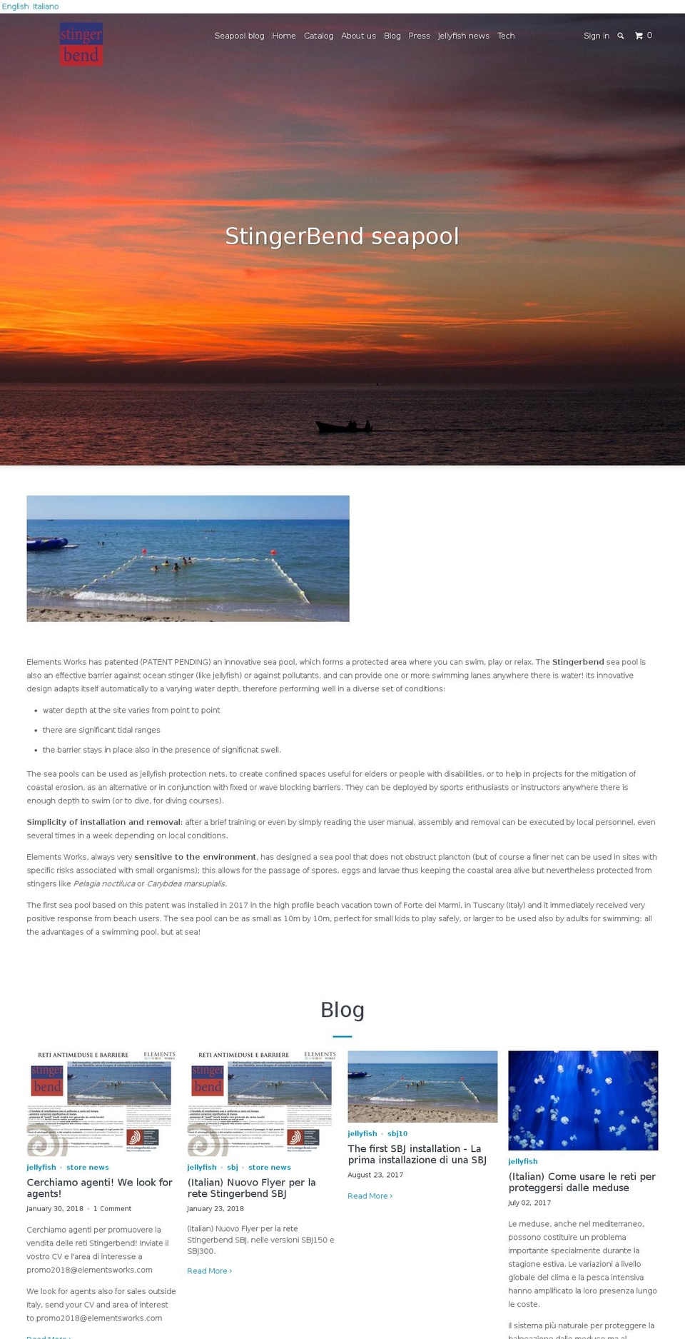 stingerbend.com — Shopify storefront screenshot