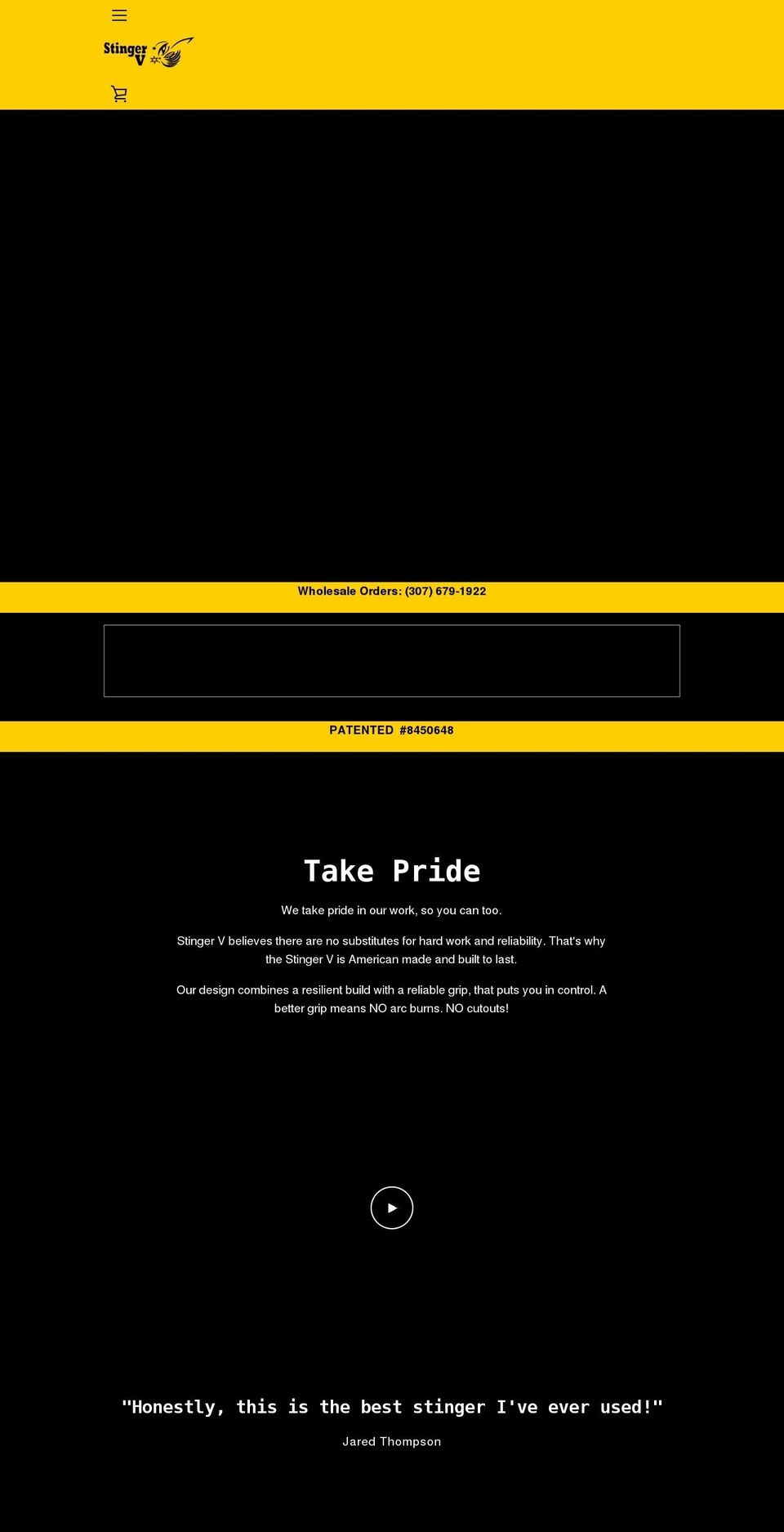 stingerv.myshopify.com shopify website screenshot