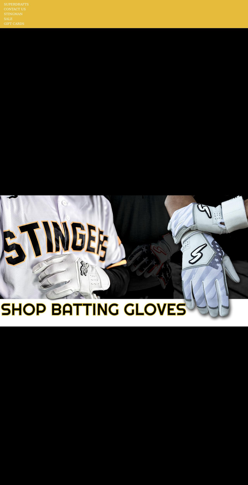 stingerwoodbats.com shopify website screenshot