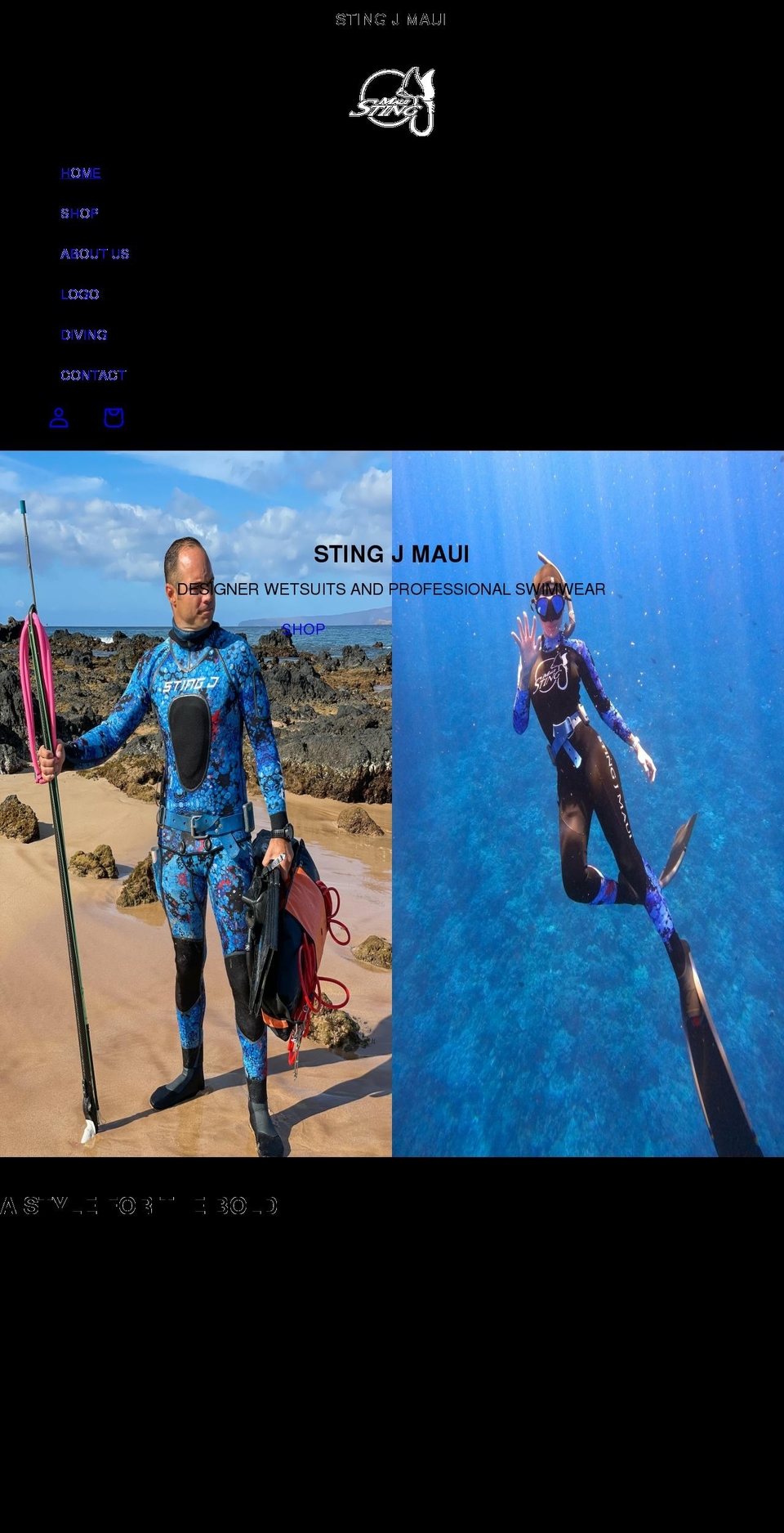 stingjmaui.com shopify website screenshot