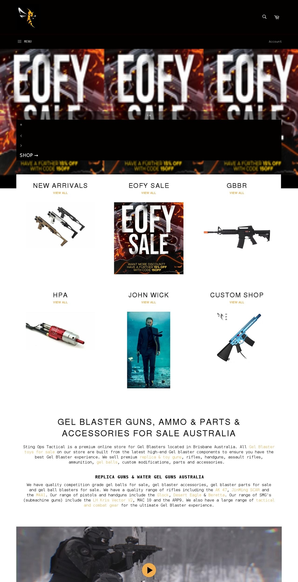 stingopstactical.com.au shopify website screenshot