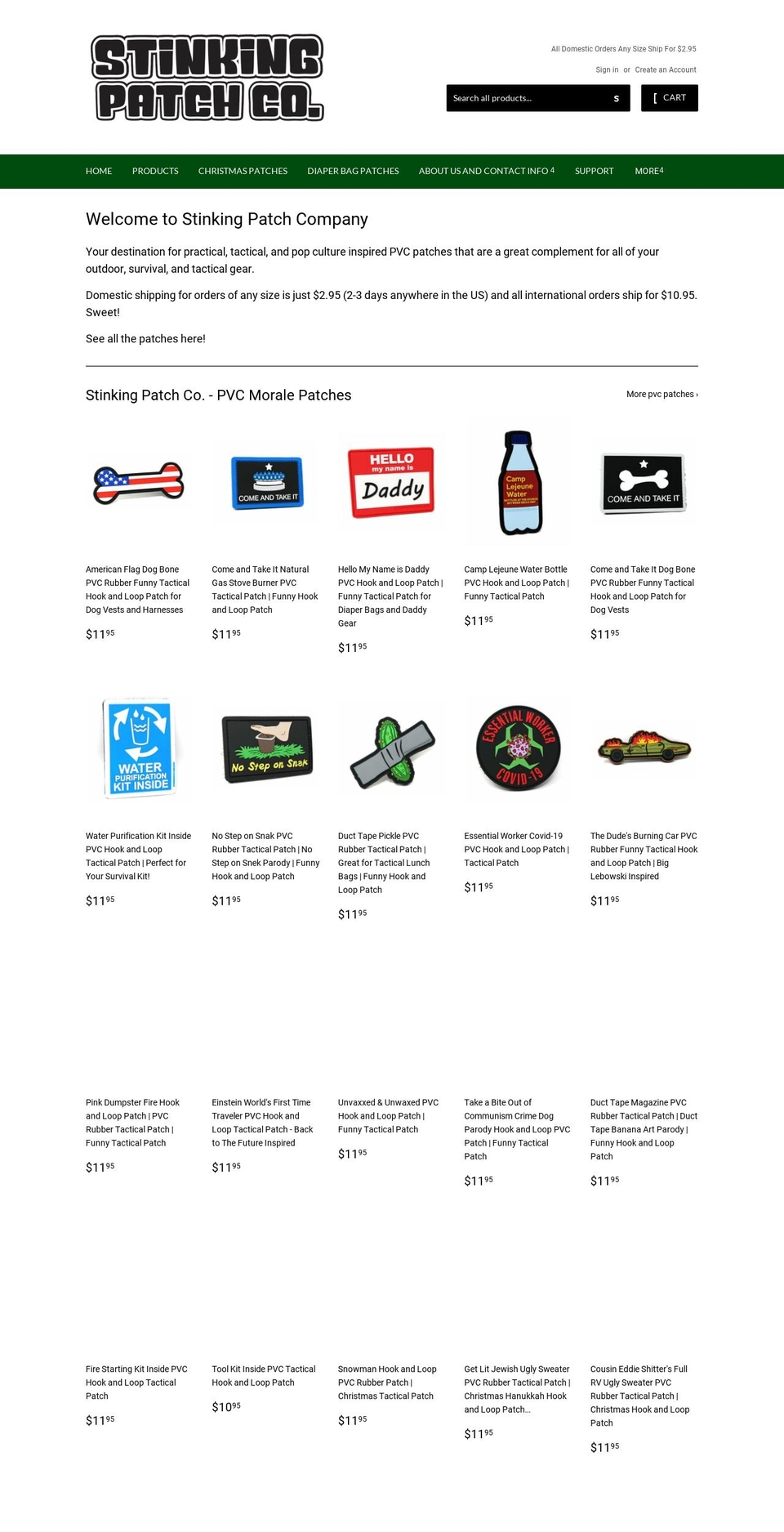 stinkingpatchco.com — Shopify storefront screenshot