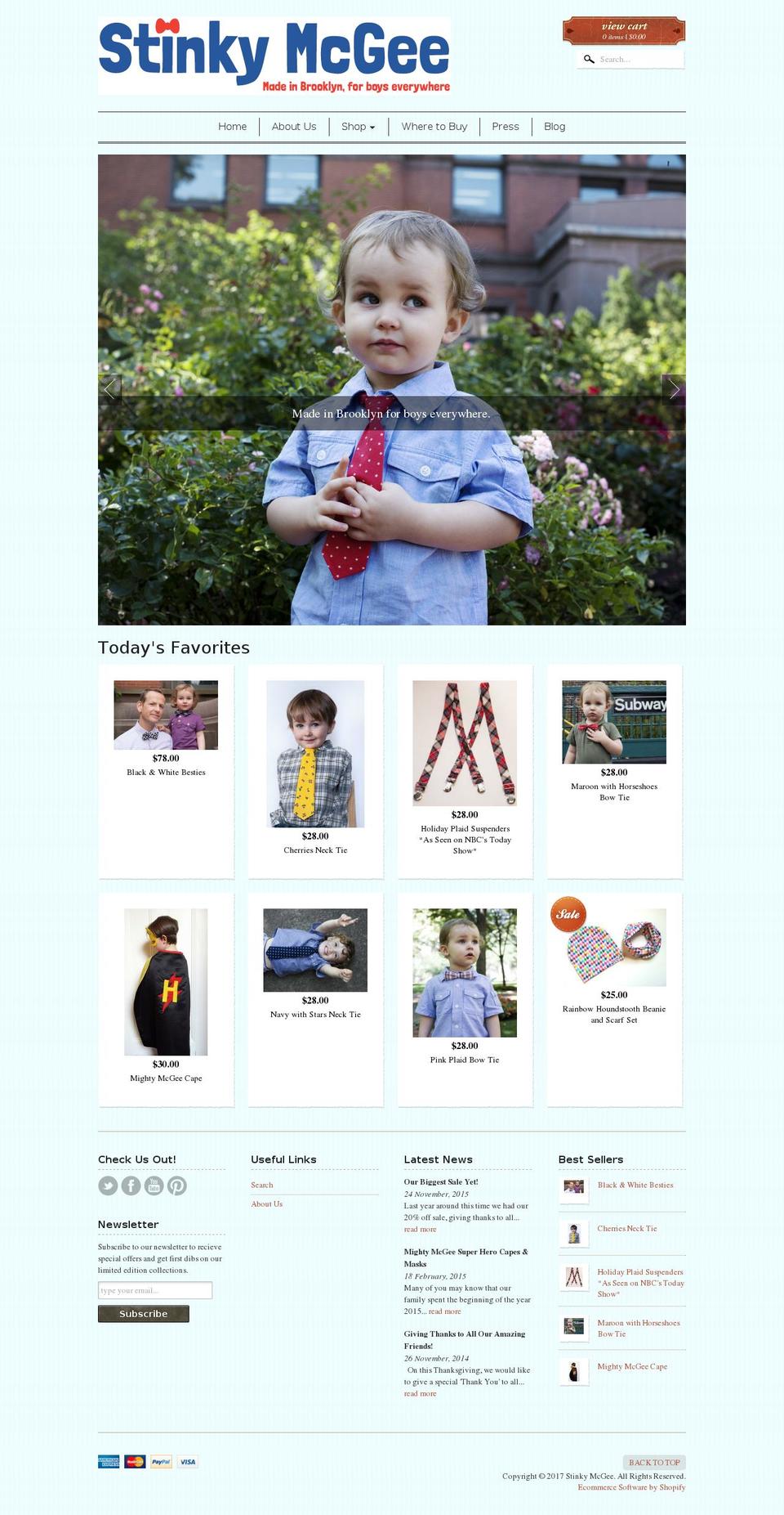 stinkymcgee.com shopify website screenshot