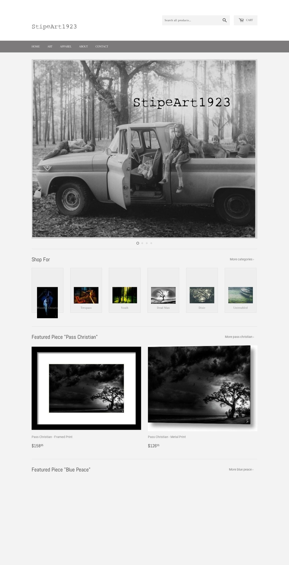 stipeart.com — Shopify storefront screenshot