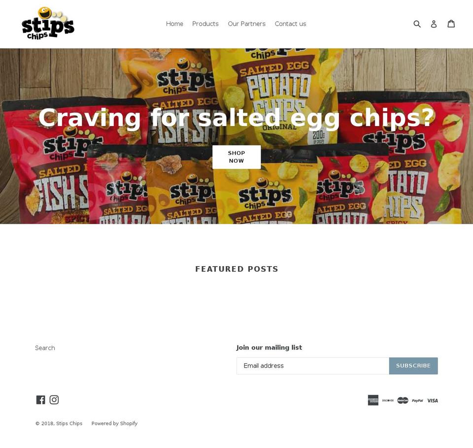 stipschips.com — Shopify storefront screenshot