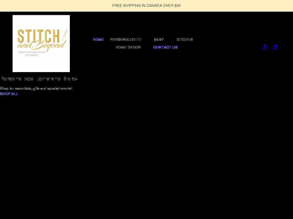stitchandbeyond.com shopify website screenshot