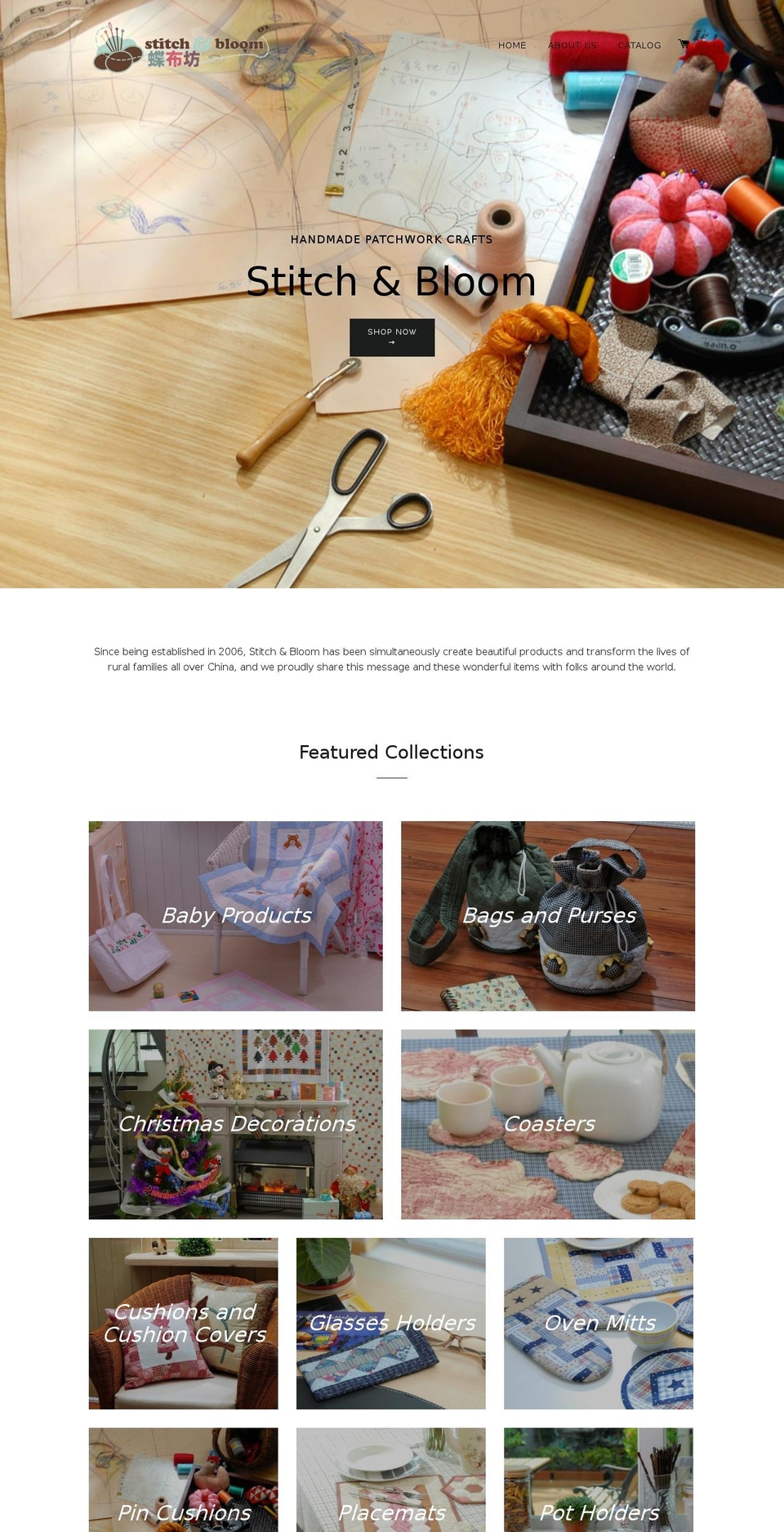 stitchandbloom.com shopify website screenshot