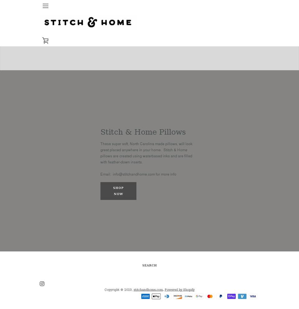 stitchandhome.com shopify website screenshot