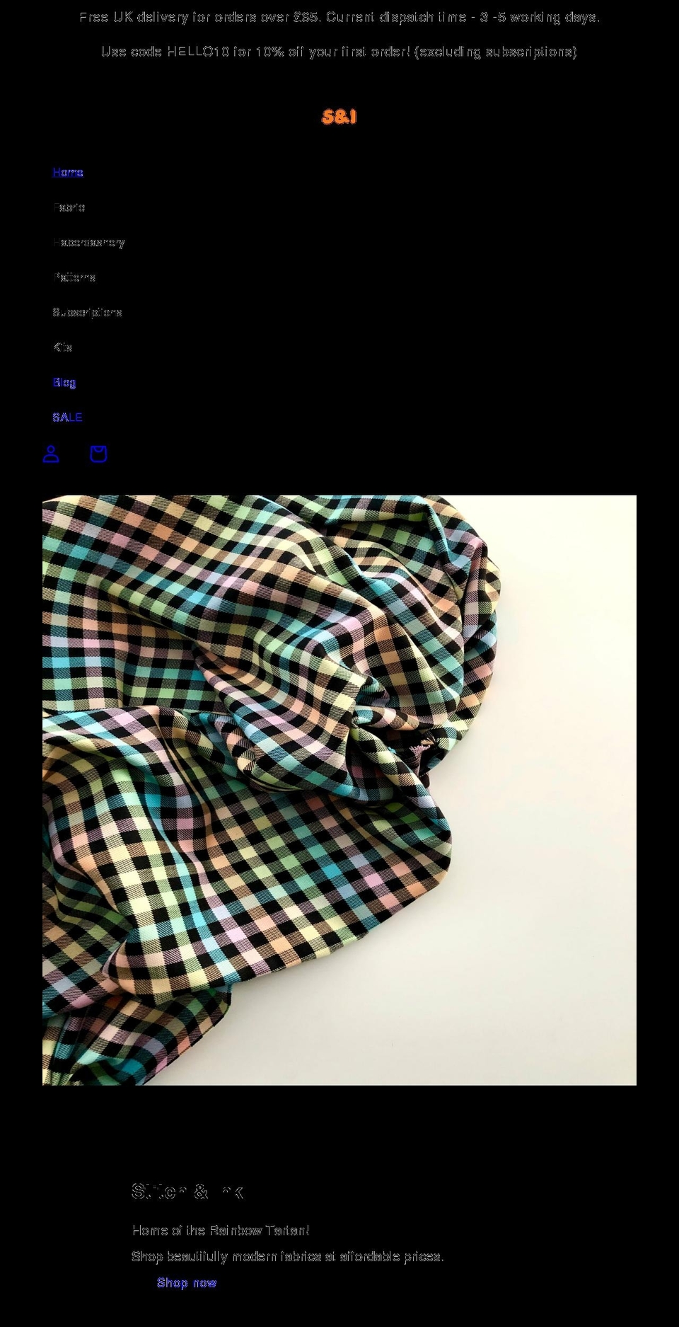 stitchandink.co.uk shopify website screenshot